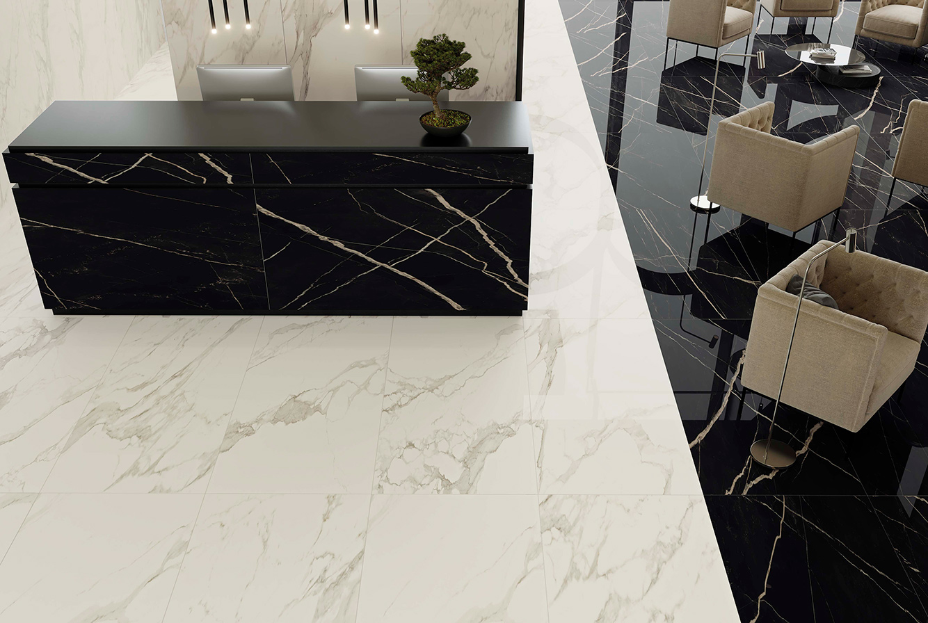 EMPIRE / ARABESCATO POLISHED / CALACATTA BLACK POLISHED