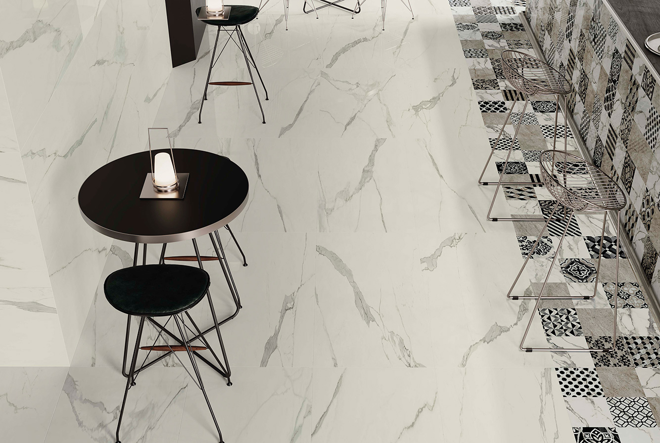 EMPIRE / STATUARIO POLISHED / CEMENTINE DARK POLISHED