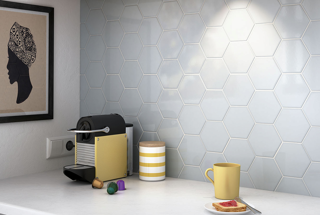 SCALE HEXAGON SKY BLUE